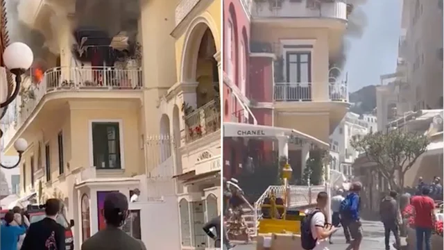 Capri, incendio nella via dello shopping: paura tra i turisti