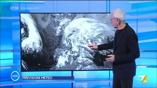 Le previsioni meteo di Paolo Sottocorona per il 6 e il 7 gennaio 2025