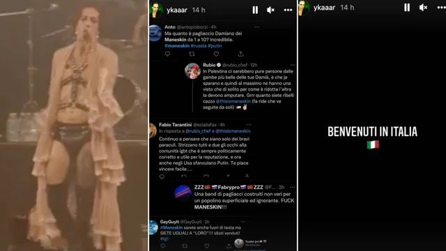 Maneskin, insulti social dopo il "fuck Putin". Il commento di Damiano: "Benvenuti in Italia"
