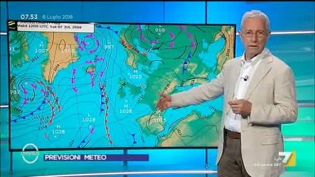 Il meteo del 8 luglio