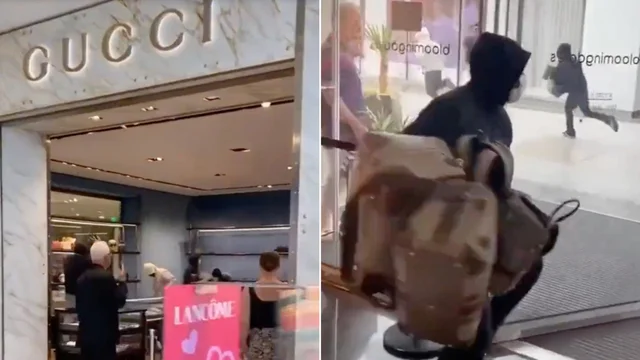 Nove uomini rapinano Gucci in pieno giorno: le scioccanti immagini
