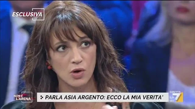Asia Argento a Non è l'arena su Weinstein: 'dopo lo stupro ho sentito che lui aveva vinto'