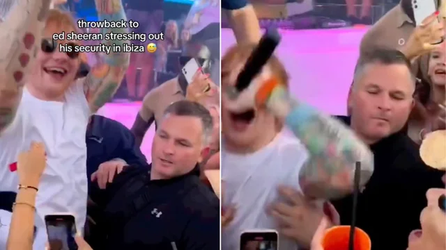 Ed Sheeran si tuffa nella folla ma la sua security non la prende bene