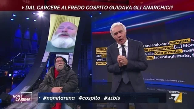 Giletti legge le parole di Cospito e sbotta: "È istigare alla lotta armata o no?"