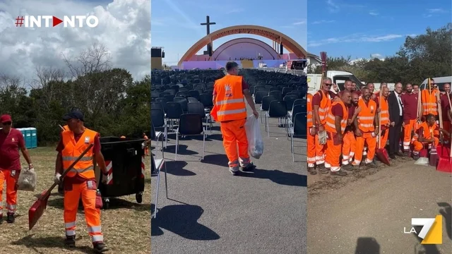 Giubileo dei Giovani, task force Ama in azione a Tor Vergata: in corso pulizia dell’area
