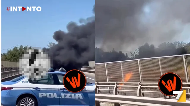 Roma, ancora incendi: bus in fiamme sulla Portuense e traffico in tilt