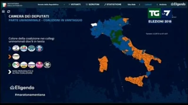 La mappa del voto: Italia spaccata in due, Centrodestra al Nord, M5s al Sud