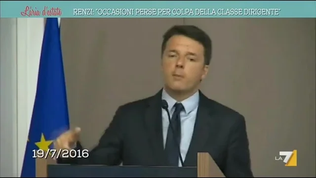 Renzi: 'Occasioni perse per colpa della classe dirigente'