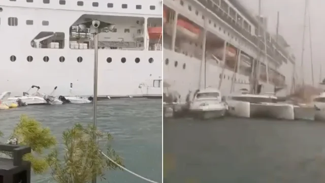 Maltempo a Siracusa, nave rompe gli ormeggi. Paura nel porto: video