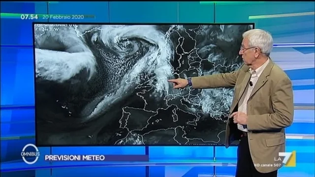 Il meteo di giovedì 20/02/2020