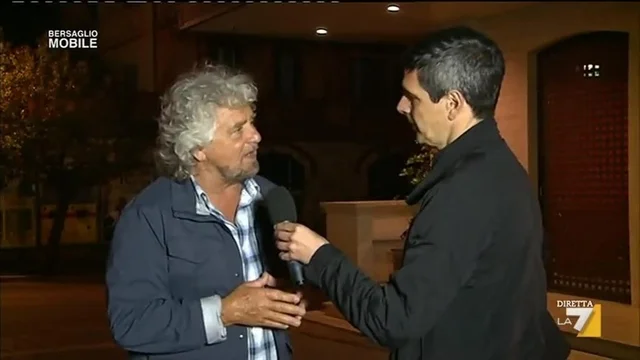 Beppe Grillo:'Mentana, non posso risollevarti tutto il programma..'