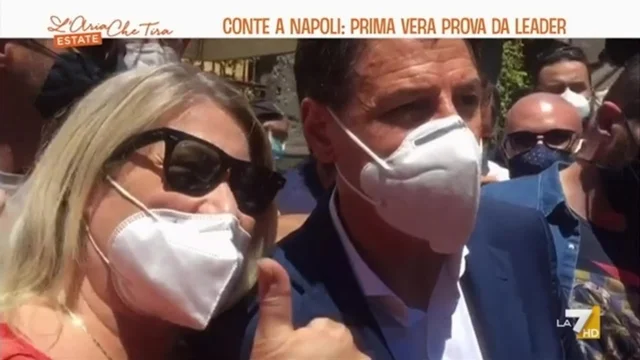 Giuseppe Conte a Napoli, prima vera prova da leader