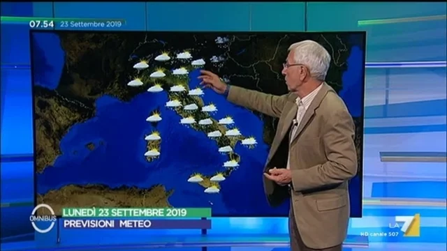Le previsioni del tempo del 23 settembre