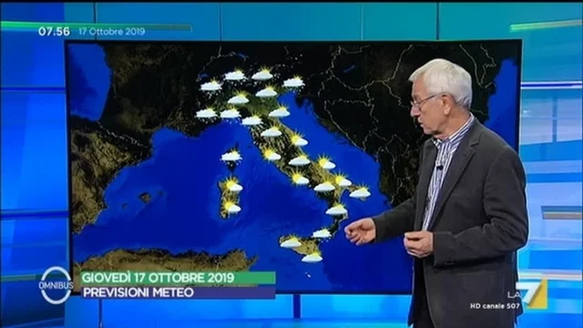 Le previsioni del tempo del 17 ottobre