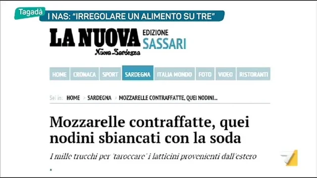 I Nas:'Irregolare un alimento su tre'