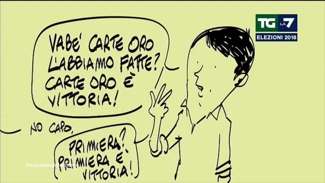 Makkox commenta i primi risultati degli Exit Poll