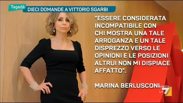 Sgarbi: 'Tra mia sorella e Marina Berlusconi non e' una questione di incompatibilita' antropologica