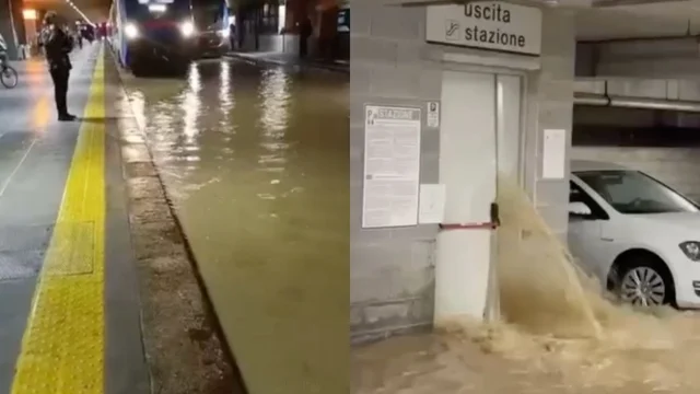 Bomba d’acqua in Toscana, la stazione di Siena completamente sommersa dall'acqua: disagi e allagamenti