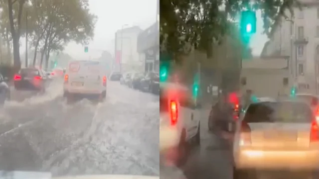 Bomba d'acqua su Milano, allagamenti e disagi alla circolazione: il video