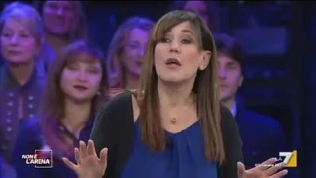 L'attrice e imitatrice Gabriella Germani in versione Lilli Gruber