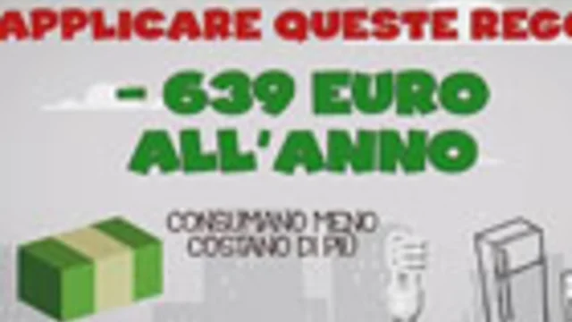 ELETTRICITA': COME RISPARMIARE 650 EURO L'ANNO