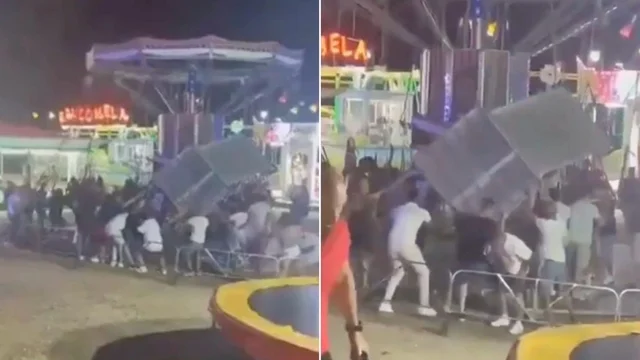 Gallipoli, il crollo della giostra che ha ferito quattro ragazzi al luna park