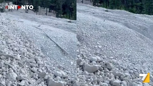 Maltempo in Veneto: fango e detriti sulla strada statale tra San Vito e Cortina