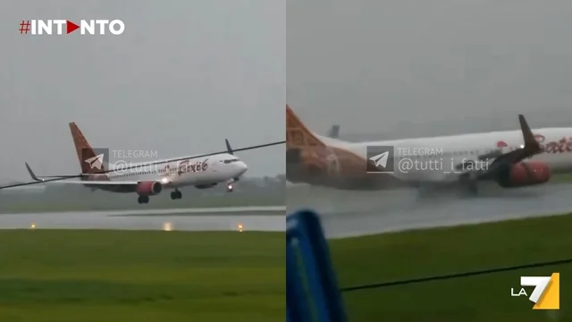 Atterraggio da brivido per un volo Batik Air a causa del maltempo a Giacarta
