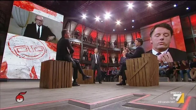 Matteo Renzi si confronta con i giornalisti Massimo Franco, Massimo Giannini e Alessandro Sallusti
