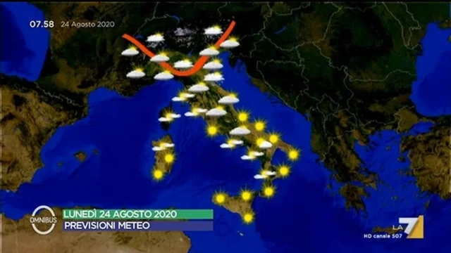 Omnibus - Il Meteo di oggi 24/08/2020