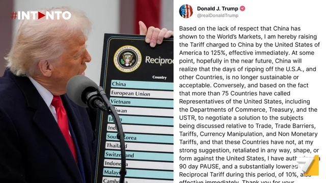 Trump annuncia una pausa sui dazi: esclusa la Cina, che vedrà aumenti fino al 125%. Wall Street in forte rialzo