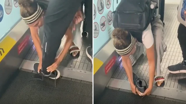 Bangkok, paura in aeroporto: il tappeto mobile inghiotte la scarpa di un passeggero