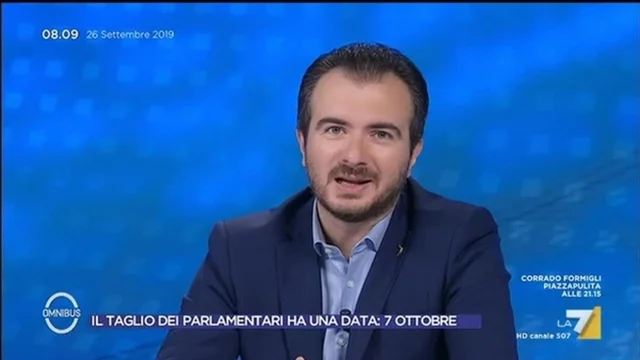 Omnibus - Taglio dei parlamentari - Puntata 26/09/2019