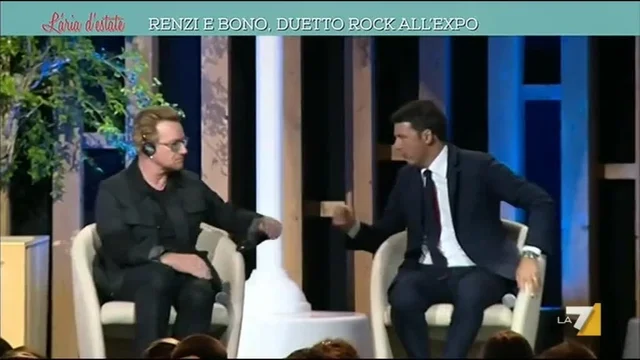Renzi e Bono, duetto rock all'Expo