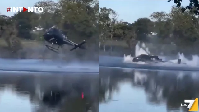 Attimi di paura in Francia, elicottero dei Vigili del Fuoco si schianta in un lago: il video