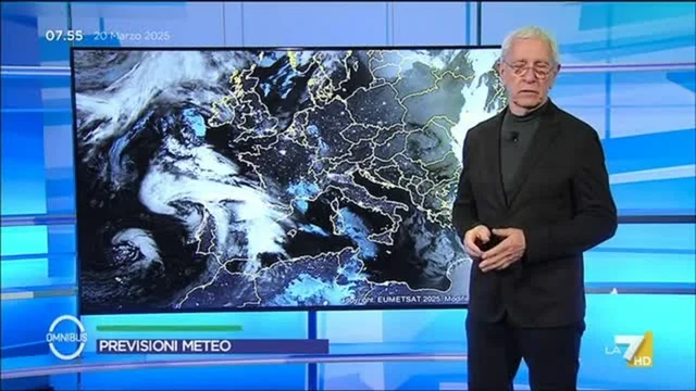 Previsioni Meteo di oggi di Paolo Sottocorona - 20/3/2025