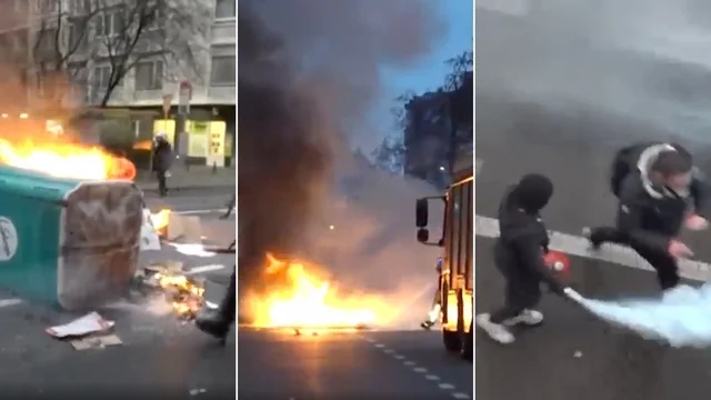 Bruxelles, scontri tra manifestanti e polizia: lancio di oggetti e idranti