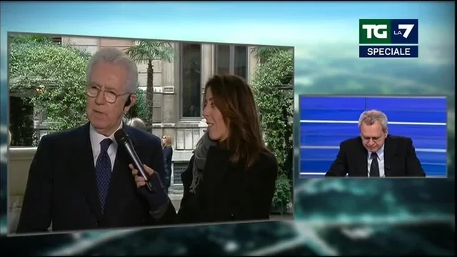 Il siparietto tra Monti e Mentana