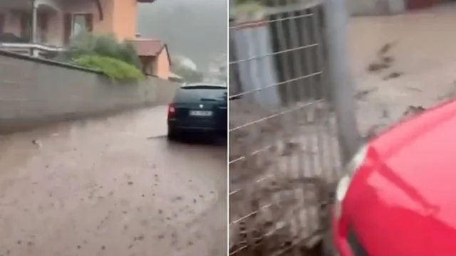 Maltempo a Varese, allagamenti e danni a Gavirate: il video