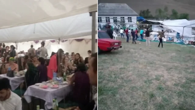 La festa di matrimonio finita male per il maltempo: le immagini degli invitati sui social