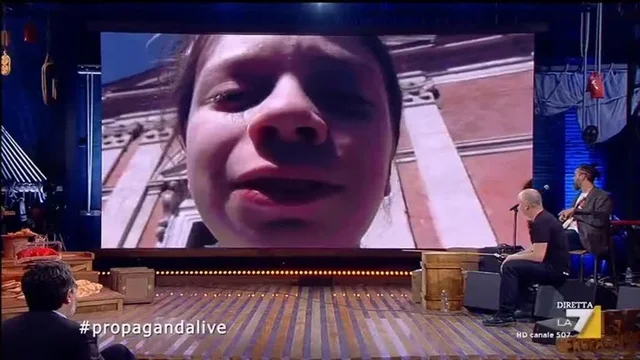 Propaganda Live - Il piccolo Francesco alla manifestazione Global Strike for future di Roma