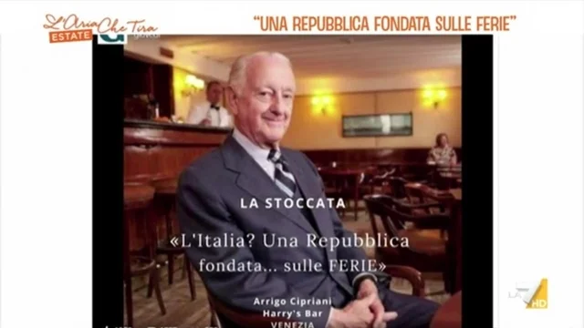 La stoccata di Arrigo Cipriani: "Una Repubblica fondata sulle ferie"