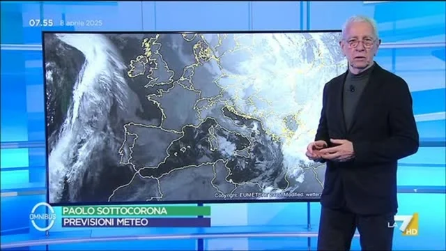 Previsioni Meteo di oggi di Paolo Sottocorona