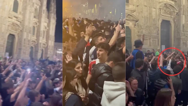 Inter in finale di Champions, il tifoso milanista finisce nella festa nerazzurra al Duomo