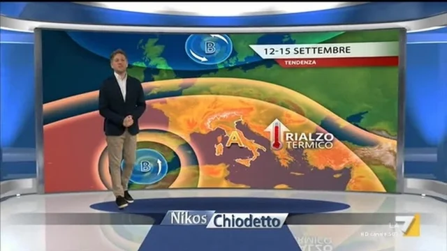Il meteo della sera del 10 settembre