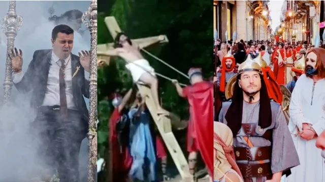 Pasqua social: tragiche cadute e goffi incidenti durante la Via Crucis