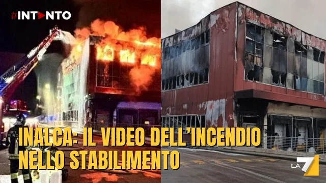 Incendio all’Inalca di Reggio Emilia: fiamme devastano lo stabilimento, il video