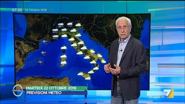 Le previsioni del tempo del 22 ottobre