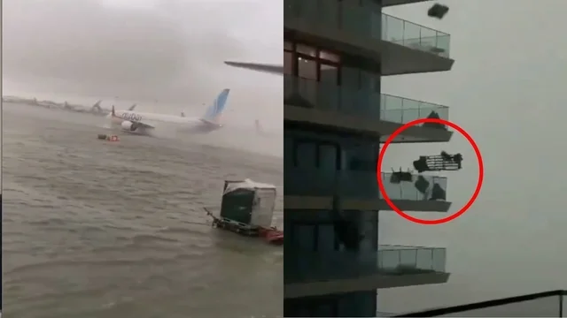 Piogge torrenziali a Dubai: le immagini impressionanti della città allagata