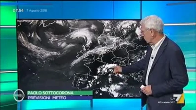 Il meteo di oggi - 07/08/2018